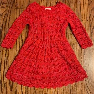 Sparkly Red Sweater Dress